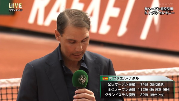 この全仏で14回優勝してたナダルって凄かったんやなって…