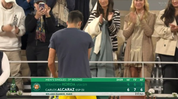 アルカラスがコルダに勝利し全仏ベスト16進出！！調子を上げてきたか？