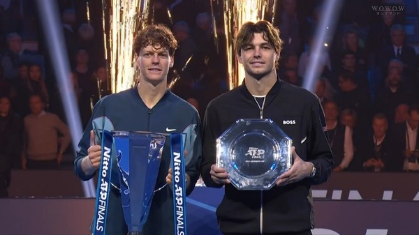 王者シナーがフリッツ下しツアーファイナルズ初優勝！全試合ストレート勝利は1986年のレンドル以来の快挙！！