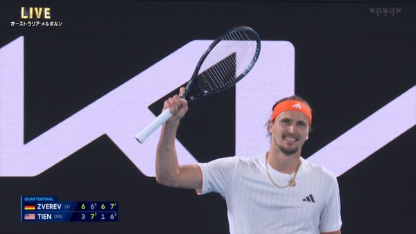 次世代王者ズベレフが20歳ティエン下し全豪ベスト4へ！！悲願のGS初優勝まであと二つ！