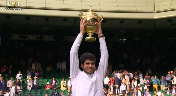 20歳アルカラスがジョコビッチ下しウィンブルドン初優勝！GS2勝目＆世界1位確定！！