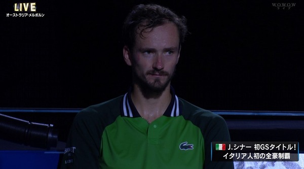 メドベージェフはもう全豪取れないかもね　一昨年に続いてこの負け方だと