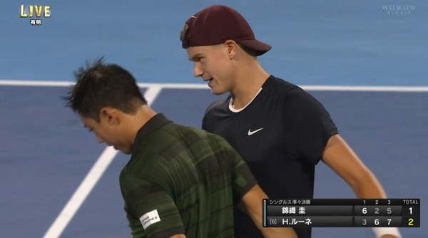 【速報】錦織圭がルーネにフルセット逆転負け…ジャパンオープンベスト4進出ならず(´；ω；`)