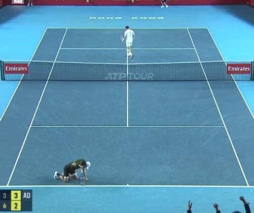 錦織のスーパーショットがやばいと話題にｗｗｗ奇跡すぎるｗｗｗ