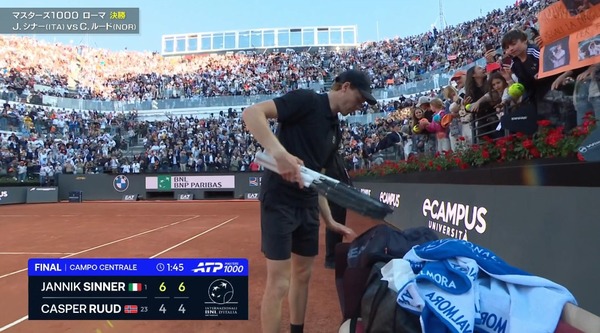 【速報】シナーがルード下しローマ初優勝＆ゴールデンマスターズ達成！マスターズ6大会連続優勝！！