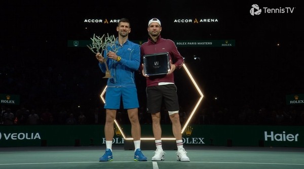 ジョコビッチが復活のディミトロフ下しパリマスターズ優勝！！マスターズ40勝目！！