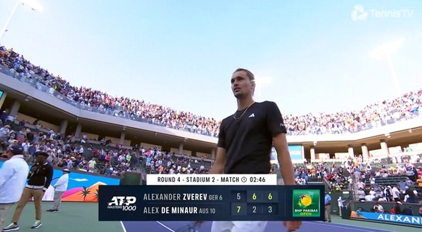 次世代王者ズベレフが好調デミノー下しIWベスト8へ！次はアルカラスとの次世代王者対決！！