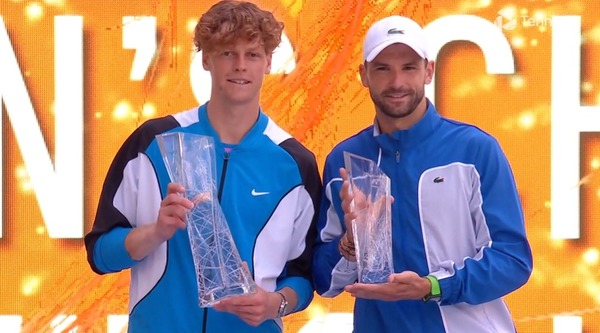 シナーがディミトロフに6-3 6-1で勝利しマイアミ初優勝！！強すぎてﾜﾛﾀ