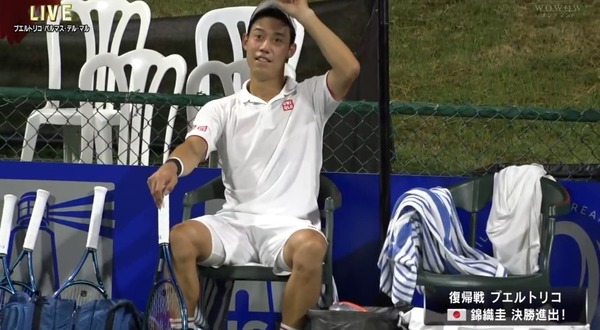【速報】錦織、ハイデを下し復帰大会で決勝進出きたあああ！！復活！！