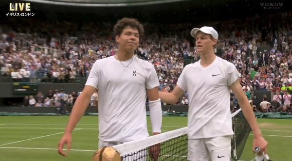 王者シナーがシェルトン下しウィンブルドンベスト8へ！！次はメドベ！！