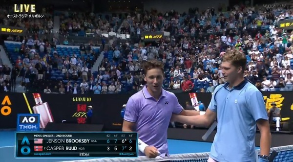 第2シードのルードがブルックスビーに敗れる大波乱！！全豪オープン2回戦敗退！