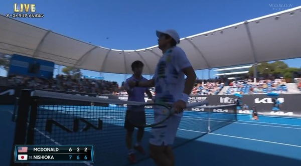 西岡がマクドナルド下し全豪オープンベスト16進出！！初のGSベスト16へ！！