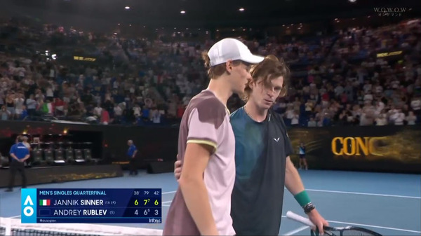 シナーがルブレフ下し全豪初のベスト4へ！ここまで全部ストレート！次はジョコビッチ！！