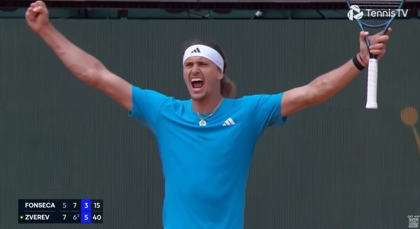 次世代王者対決！ズベレフがフォンセカに勝利しモンテベスト4へ！！強い！