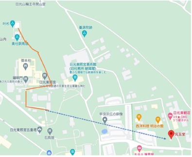 参拝路と児玉堂＝北斗七星と北極星