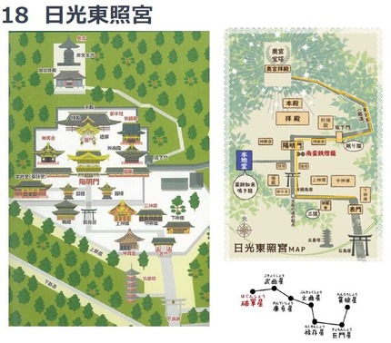 北斗七星を象った参拝路（表門～奥之院）
