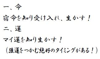 命とは 運とは