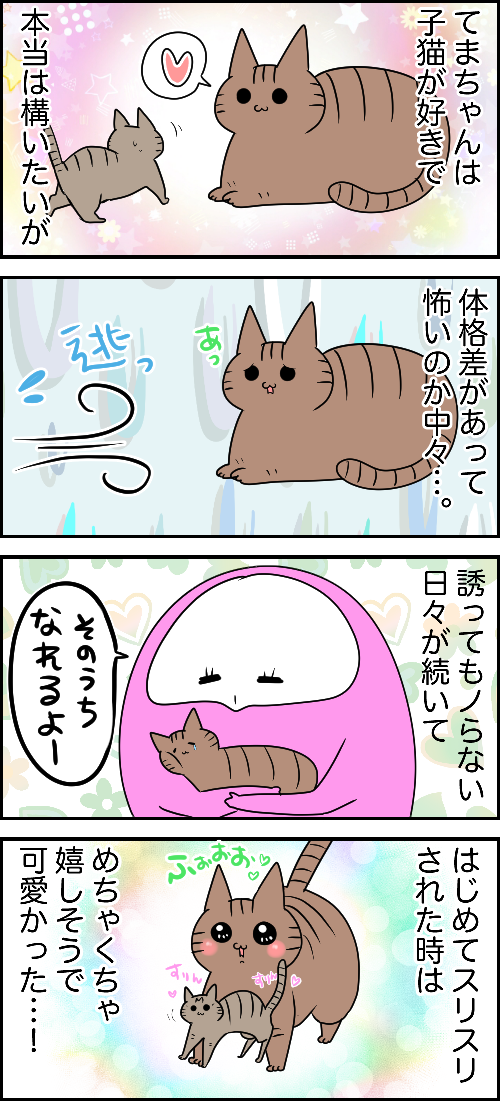 4コマ 世界一お兄ちゃん デブでオタクで独身だけど猫がいる