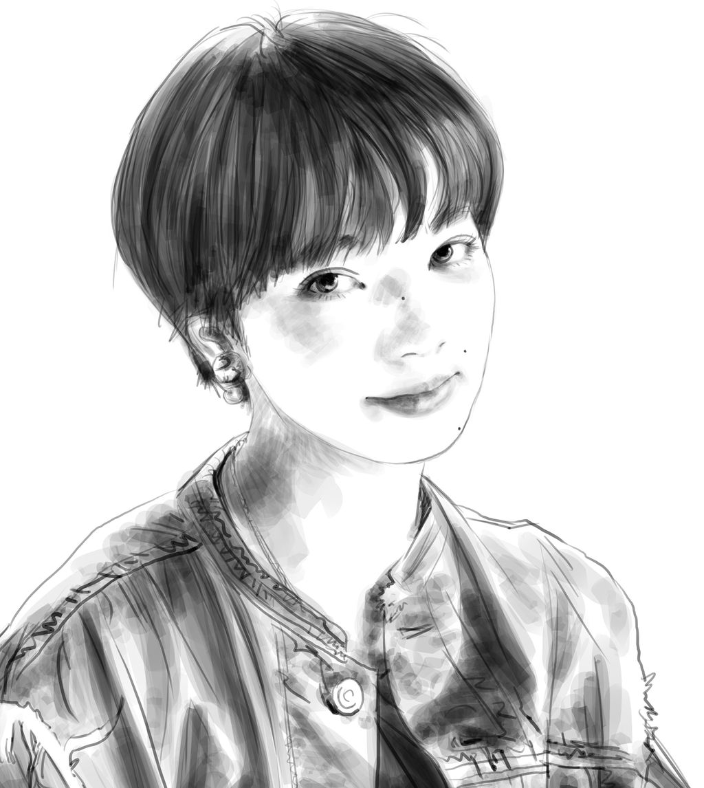 似顔絵 小松菜奈さん イラにが炒め定食 似顔絵 小松菜奈さん イラにが炒め定食