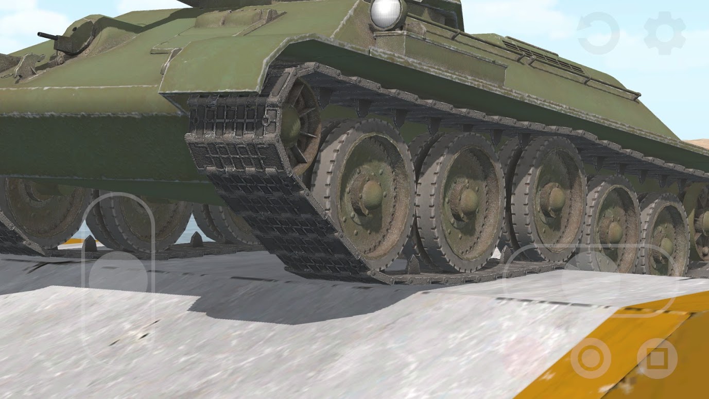 リアルに再現された戦車のキャタピラを眺めて楽しむだけのゲーム 戦車の履帯を愛でるアプリ 登場 板1枚1枚が物理シミュレートで動く本格戦車 ゲー キャタピラのみ