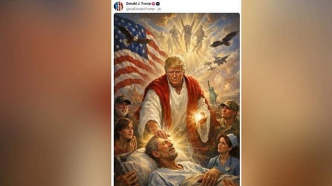 トラ本人投稿；救世主トランプ650
