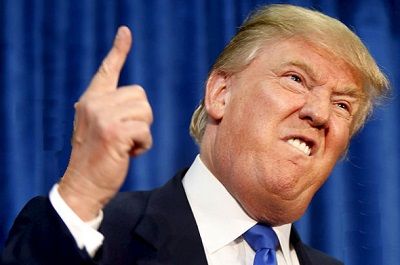 叫ぶtrump醜悪顔400pic