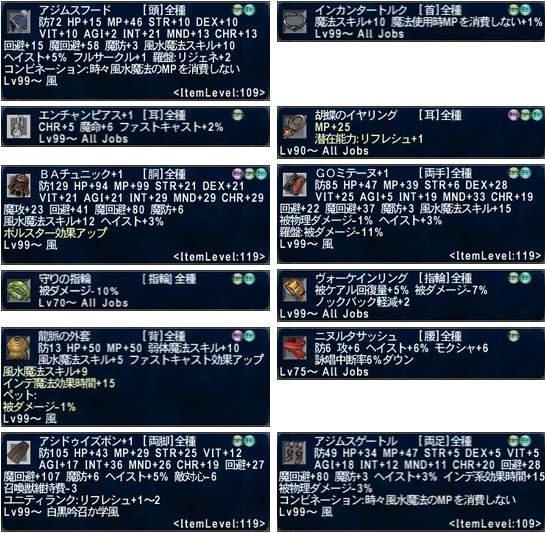 風水士 2垢の装備 16年7月ver すっとこドスコイ