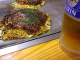 お好み焼きにビールっておいしいですね