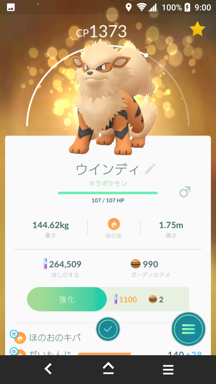 キラポケモン ガーディ ゲット Terumonぼうけんノート