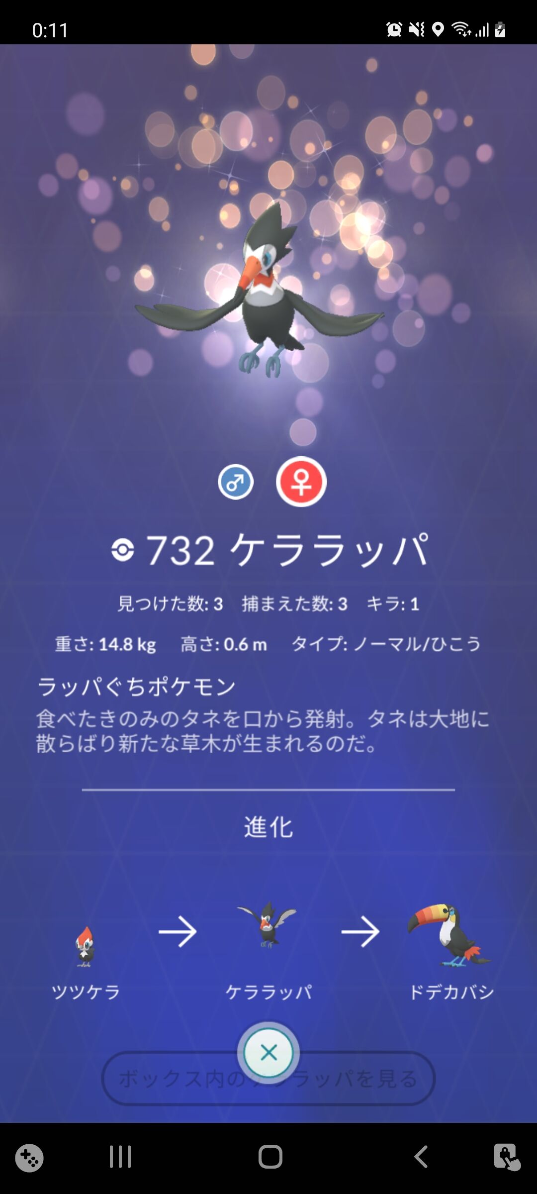 キラポケモン ツツケラ ゲット Terumonぼうけんノート
