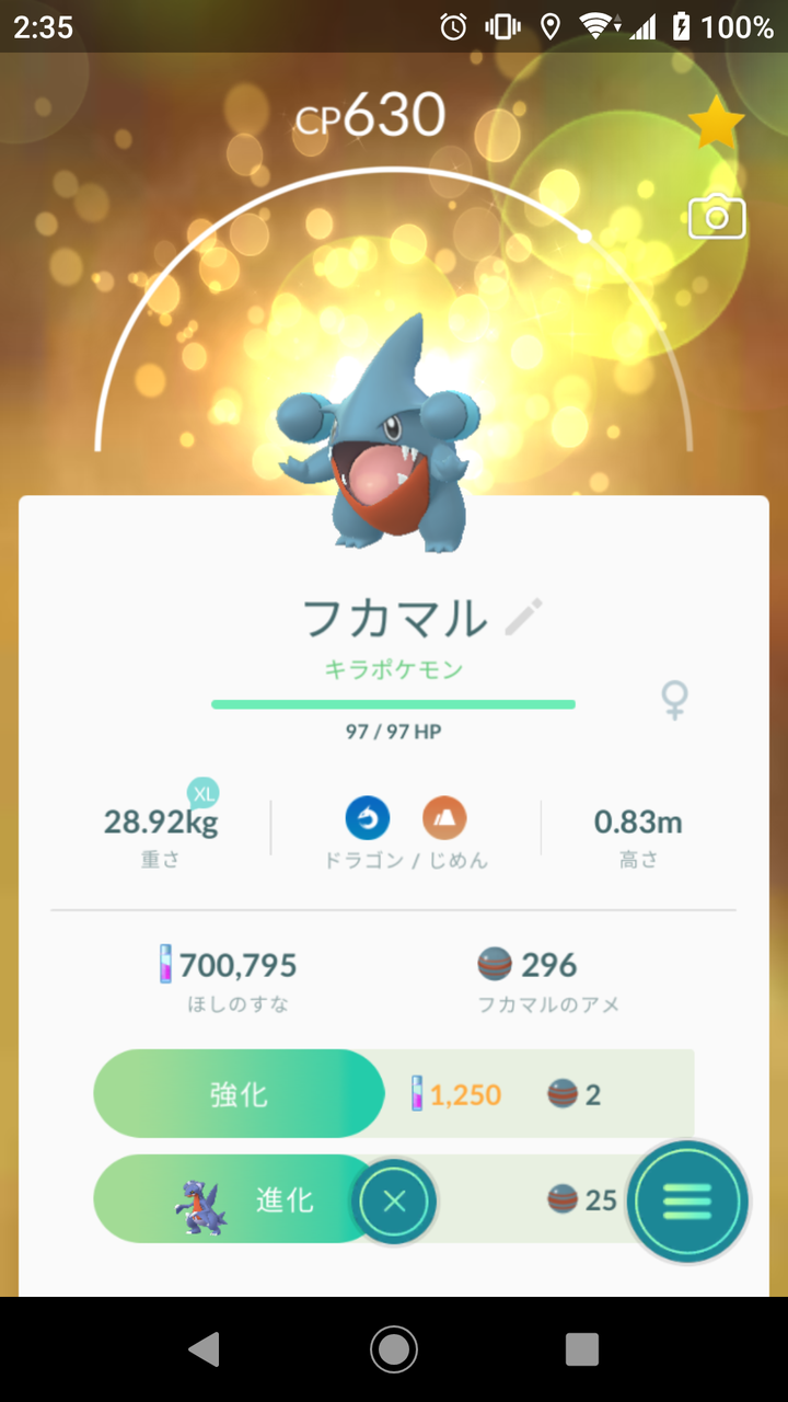 キラポケモン フカマル ゲット Terumonぼうけんノート