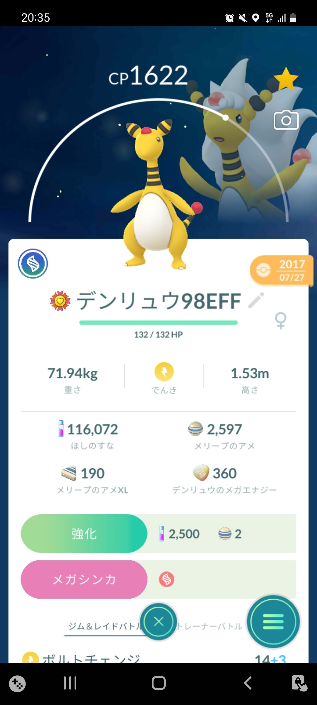 デンリュウのメガレベルがマックスレベルになった Terumonぼうけんノート デンリュウのメガレベルがマックスレベルになった Terumonぼうけんノート