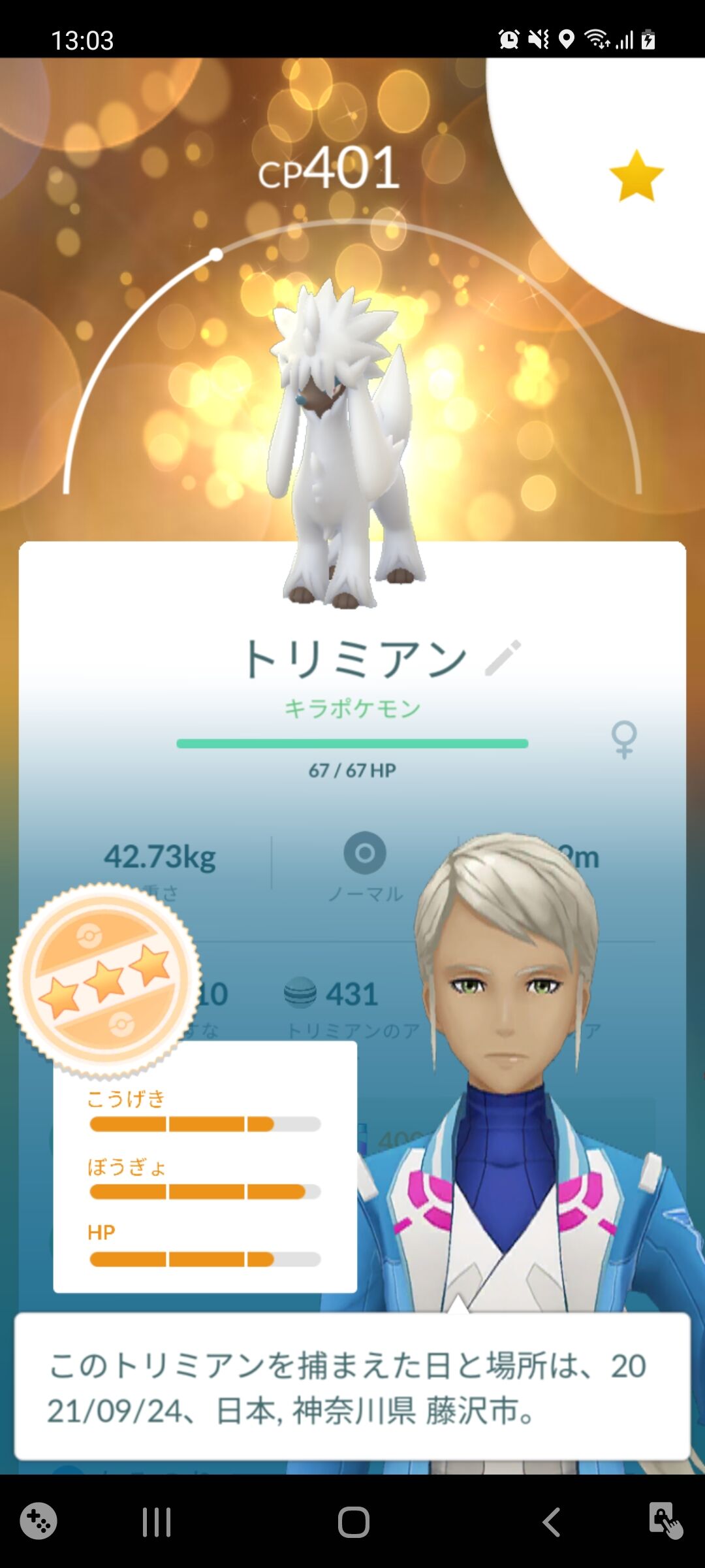 キラポケモン トリミアン ゲット Terumonぼうけんノート