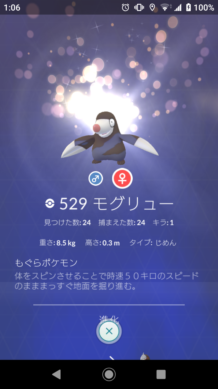 キラポケモン モグリュー ゲット Terumonぼうけんノート
