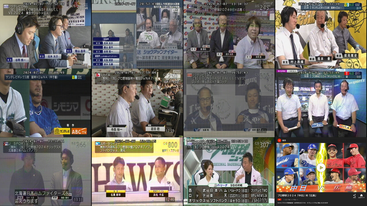 プロ野球テレビ・ラジオ中継7月7日(日)。 : 新・「プロ野球」中継事情 - Yahoo!ブログ