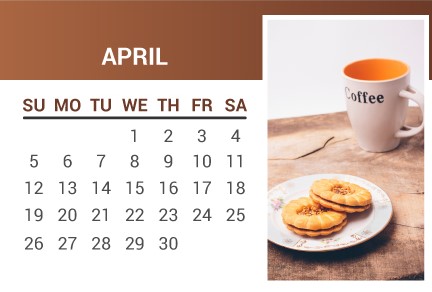 4月カレンダー
