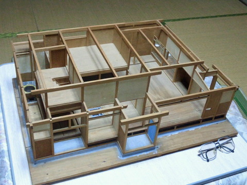 ■▲●建築・■岩木屋模型 左斜前上1
