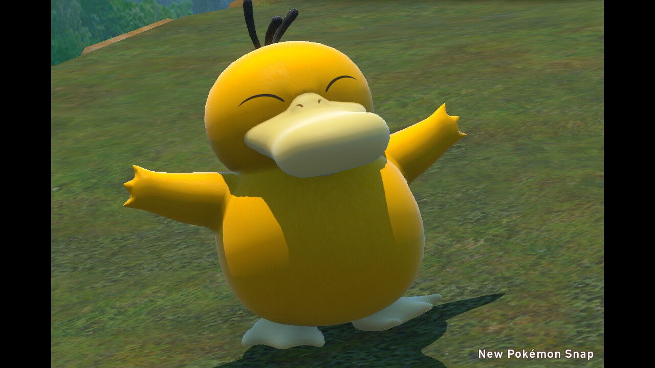 New ポケモンスナップ ヨーヨーリバー 昼 トロピウス モグリュー ピィ コダック ねこじゃらし