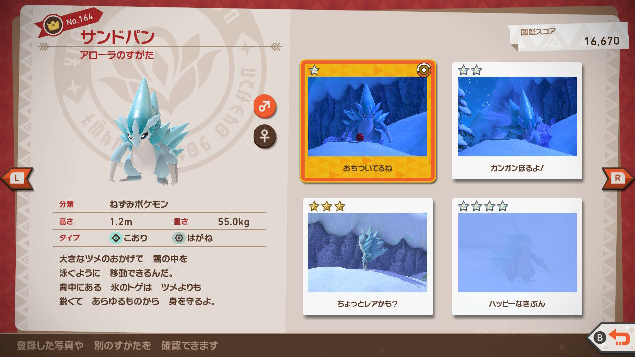 New ポケモンスナップ オオタチ ツンベアー ウリムー サンドパン ジュゴン グレイシア ねこじゃらし