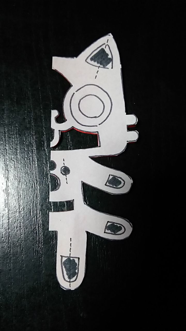切り絵で アイルー を作ってみた ねこじゃらし