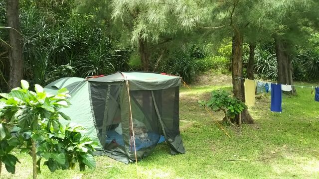 久米島 奥武島でキャンプ ママぃ 沖縄から東京へ