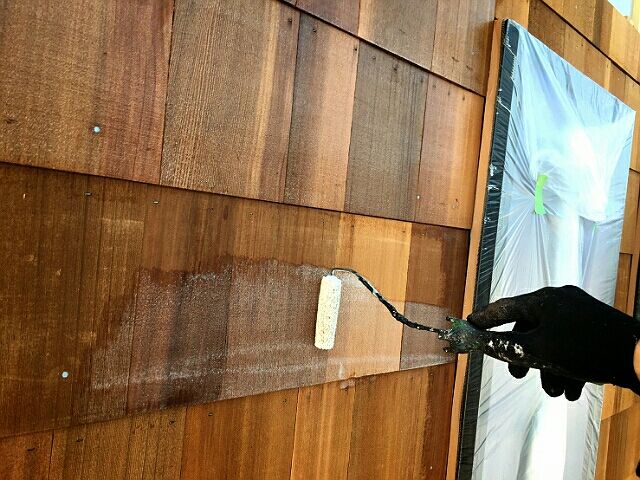 新築戸建住宅の外部木部塗装工事になります シッケンズセノール ペンキ屋てっちゃん 新築戸建住宅の外部木部塗装工事になります シッケンズセノール ペンキ屋てっちゃん