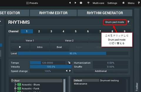 MDrummer Pad Mode