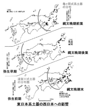 亀ヶ岡式土器の西日本への影響