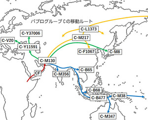 ハプログループCに関連する民族移動