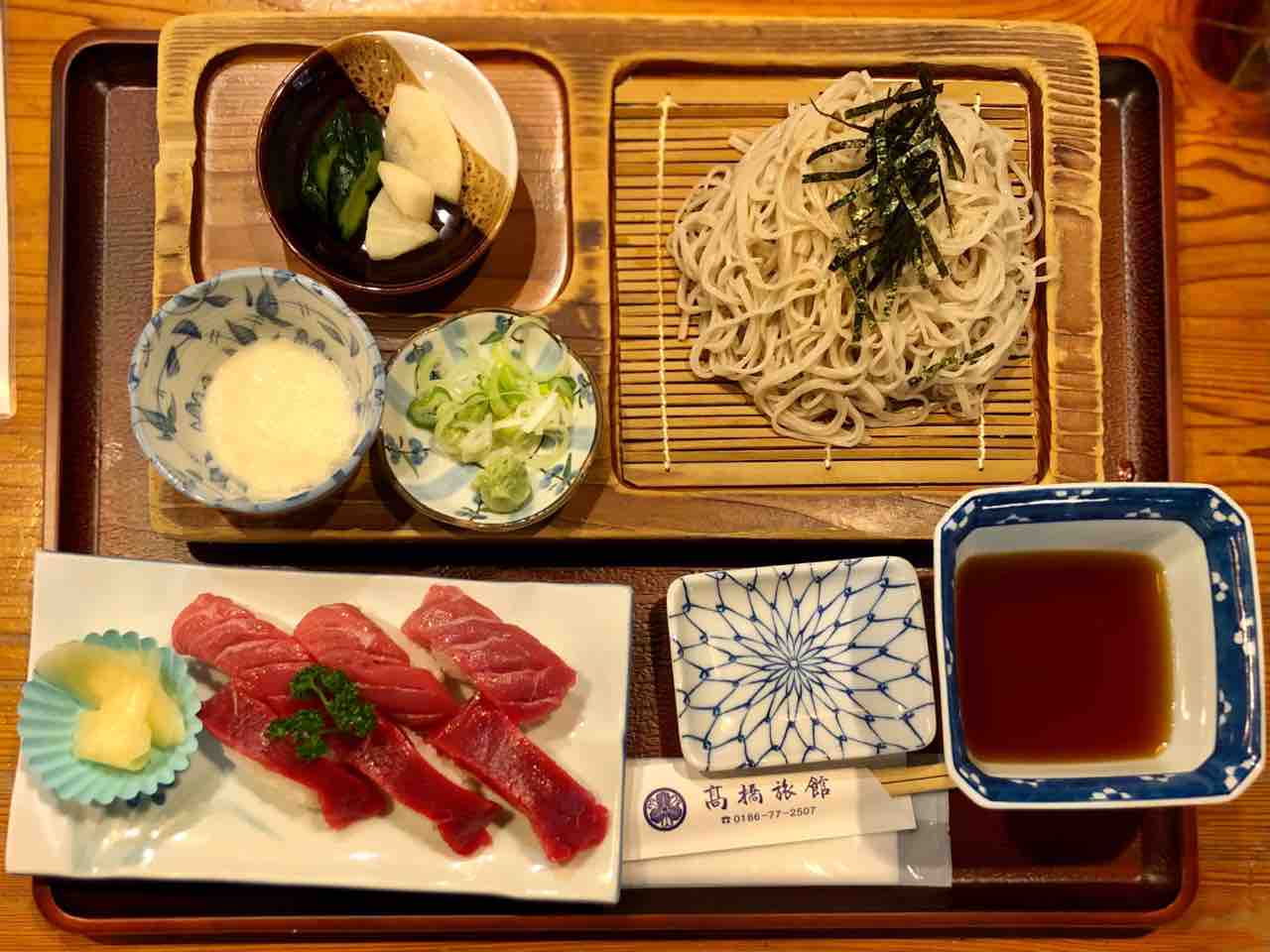 高橋旅館 ざるそばとマグロ握り寿司セット The 99 秋田でラーメン と言うより秋田のグルメブログなりつつあります 高橋旅館 ざるそばとマグロ握り寿司セット The 99 秋田でラーメン と言うより秋田のグルメブログなりつつあります