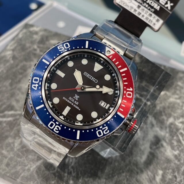 SEIKOプロスペックス SBDJ053 ソーラー式ダイバーズ ペプシ　赤秒針 セイコー プロスペックス Diver Scuba ダイバースキューバ