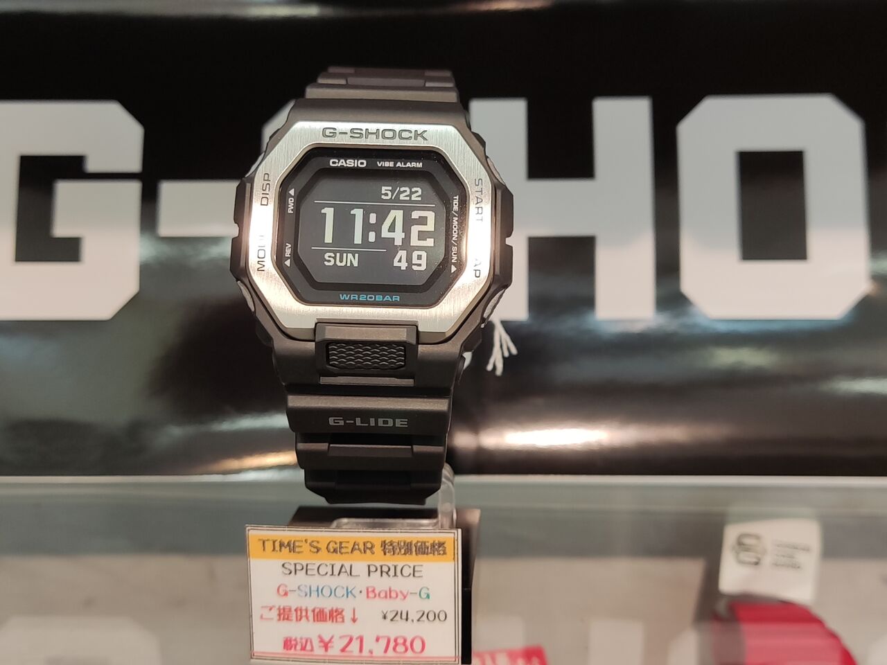 スマートフォン連携G-SHOCK【G-LIDE】GBX-100-1JF : タイムズギア みの