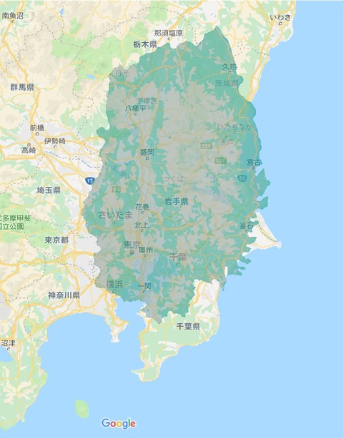 【驚愕】岩手県、想像以上にデカかったｗｗｗｗ