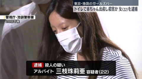 【画像】ガールズバー女性(22)、店舗のトイレで赤ちゃんを出産しそのまま殺害